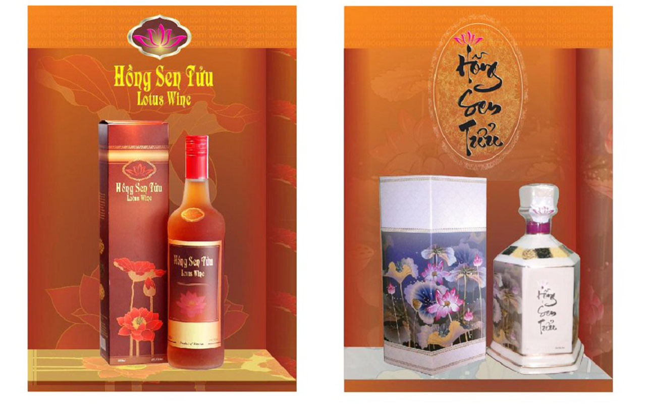 rượu sen hồng Đồng Tháp